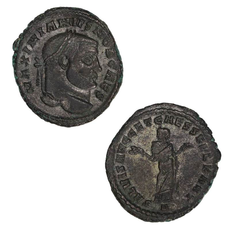 Ancient Rome, Galerius as Caesar 293-305AD Bronze Follis