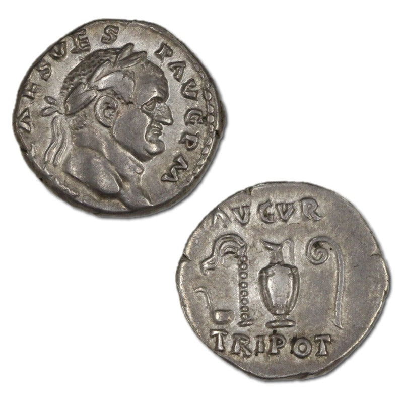 Ancient Rome, Vespasian 69-79AD Silver Denarius