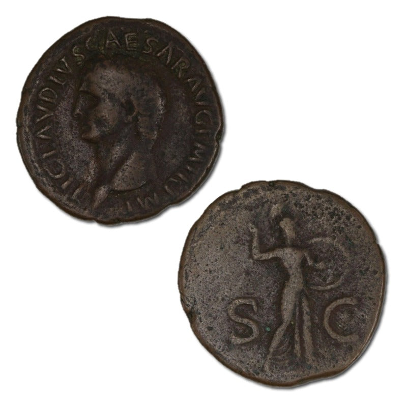Ancient Rome, Claudius 41-54AD Bronze Assarion