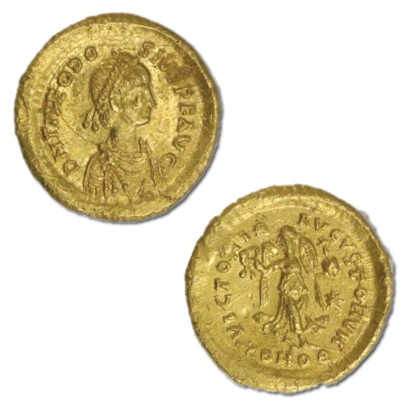 Byzantine, Theodosius II, 402-450AD Gold Tremissis