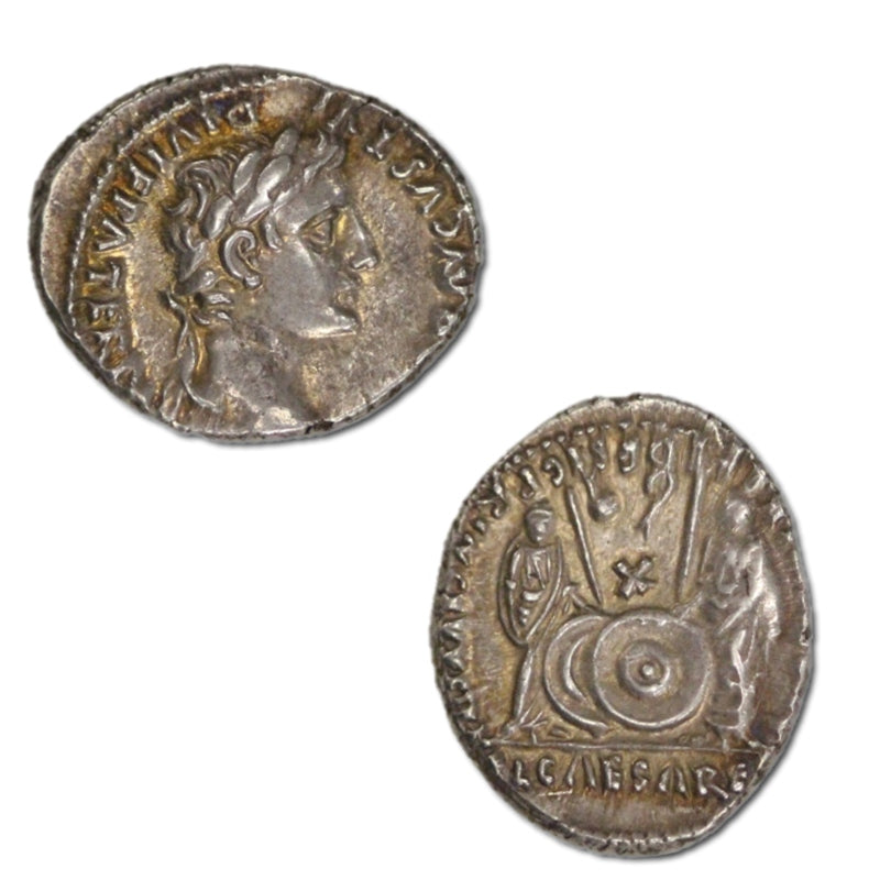 Ancient Roman Augustus 27BC-14AD Silver Denarius nEF