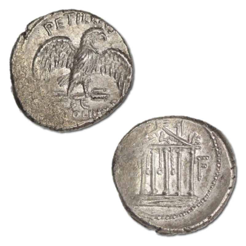 Roman Republican, Petillius Captolinus 41BC Denarius