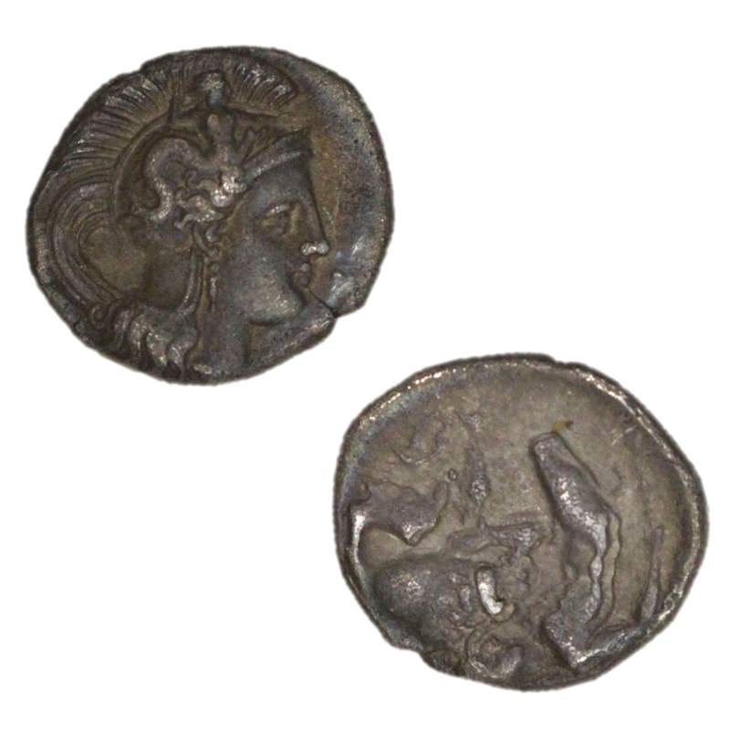 Italy, Calabria, Tarentum (Taras) 380-325BC Silver Diobol