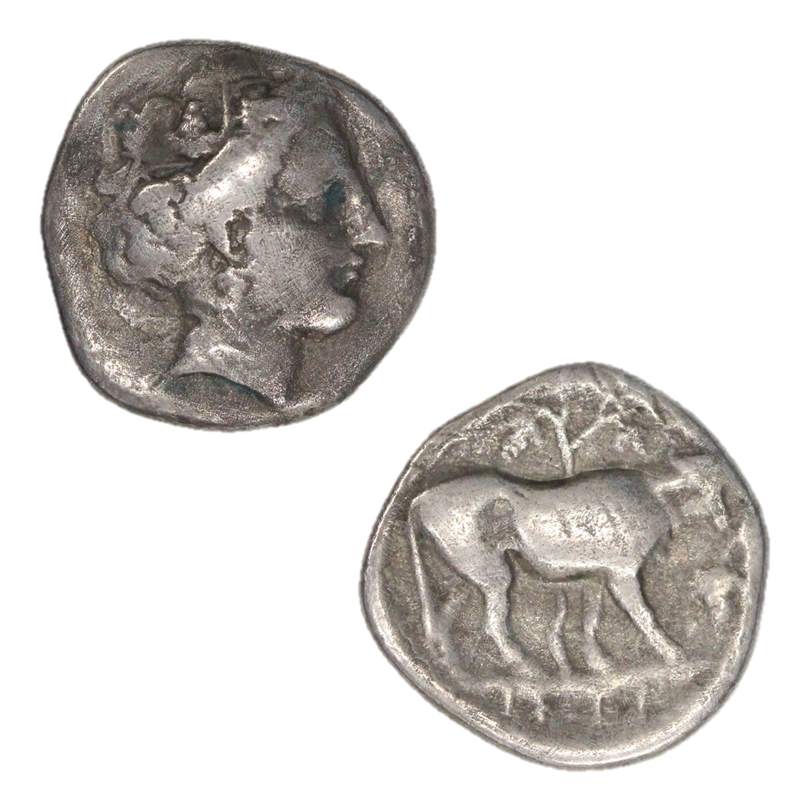 Greece, Euboia, Histiaia, 350-340BC Silver Drachm