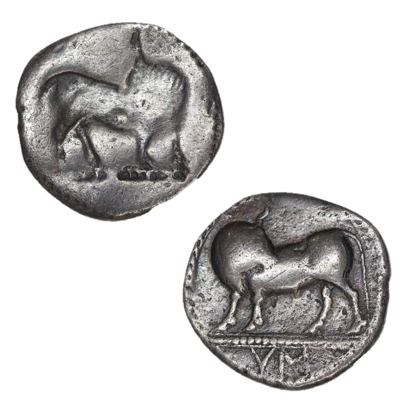 Lucania, Sybaris 400-350BC Silver 1/6th Stater or Triobol