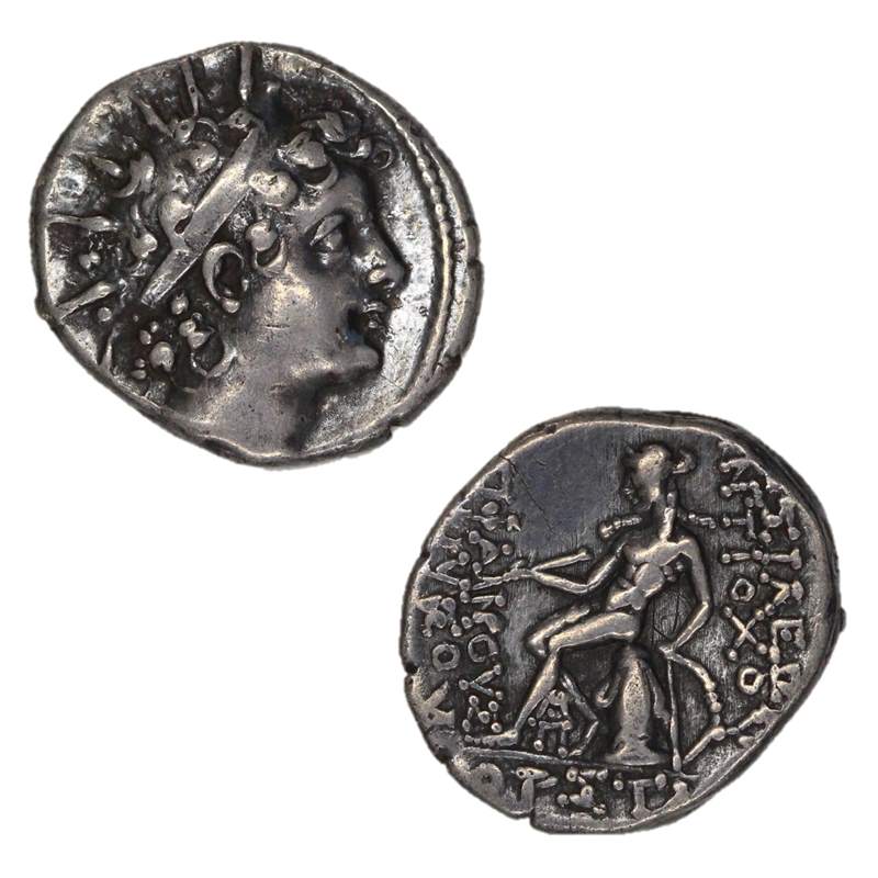 Greece, Seleukid, Antiochos VI  144-142BC Silver Drachm VF+