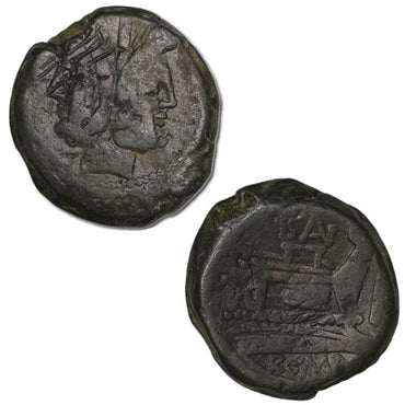 Roman Republic, Anonymous 169-158BC AE Assarion