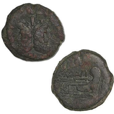 Roman Republic, C.Maianius 153BC Bronze Assarion