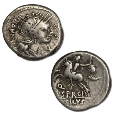 Roman Republican, M.Sergius Silus 116-115BC Silver Denarius