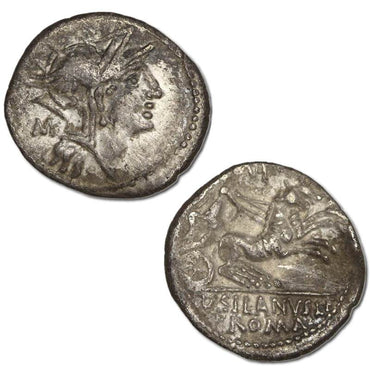 Roman Republican, D.Iunius L.f 91BC Silver Denarius