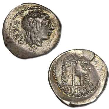 Roman Republican, M.Porcius Cato 89BC Silver Quinarius