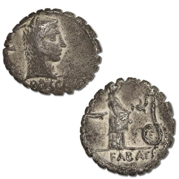 Roman Republican, L.Roscius Fabatus 64BC Silver Denarius