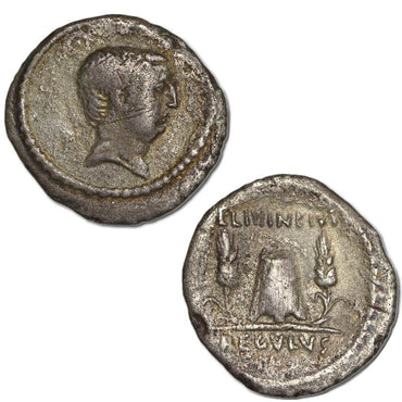 Roman Republic, Imperial, L.Livineius Regulus 42BC Silver Denarius