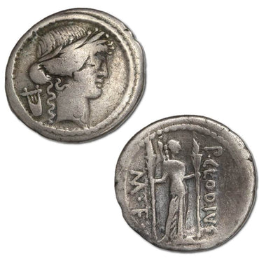 Roman Republic, Imperial, P.Clodius M.f Turrinus 42BC Silver Denarius