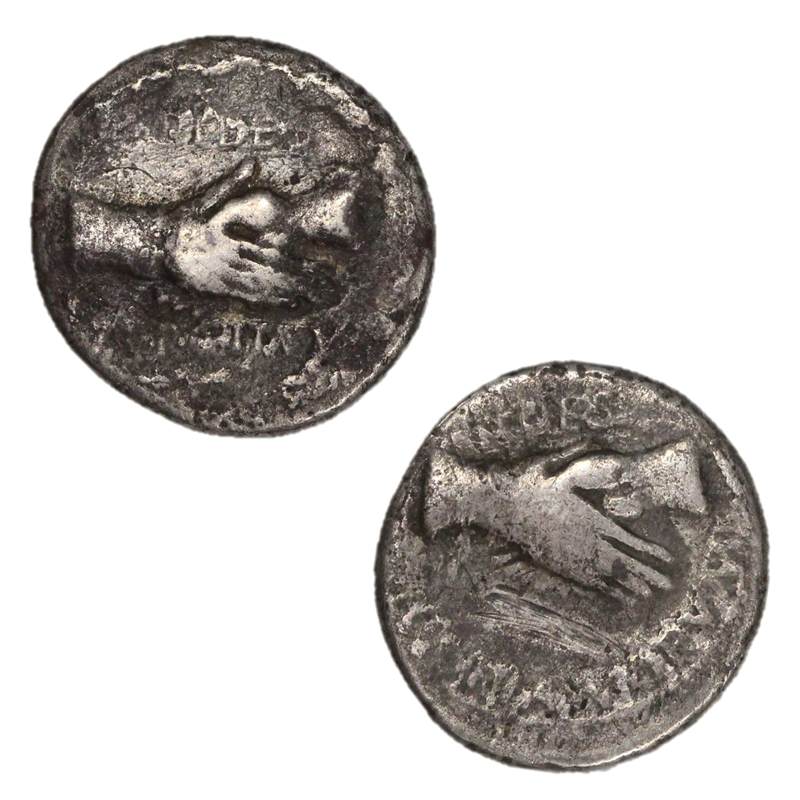 Roman Empire, Anonymous Civil War Issue 69AD Silver Denarius