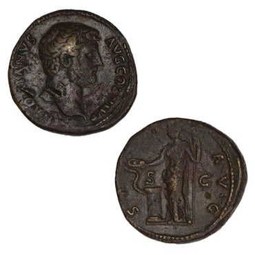 Ancient Rome, Hadrian 117-138AD Bronze Sestertius