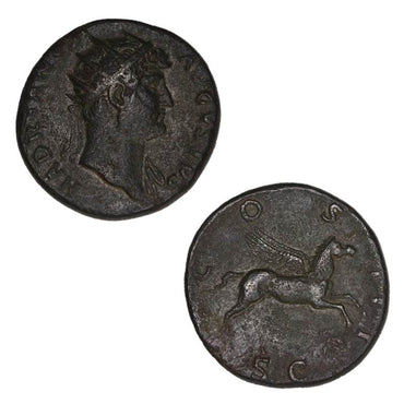 Ancient Rome, Hadrian 117-138AD Bronze Dupondius
