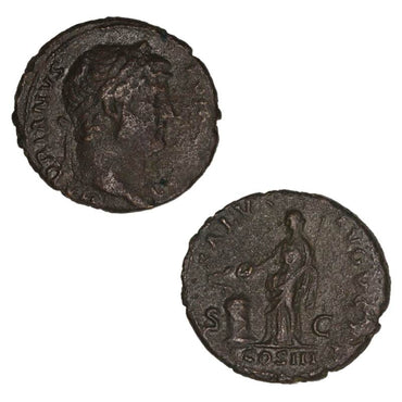 Ancient Rome, Hadrian 117-138AD Bronze Assarion