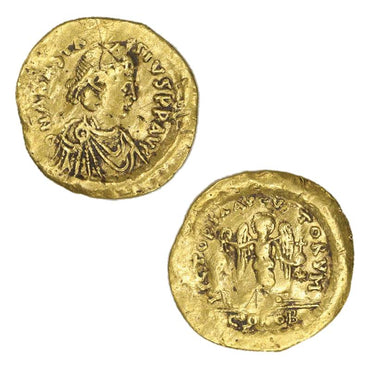 Byzantine Empire Anastasius I, 491-518AD Gold Tremissis