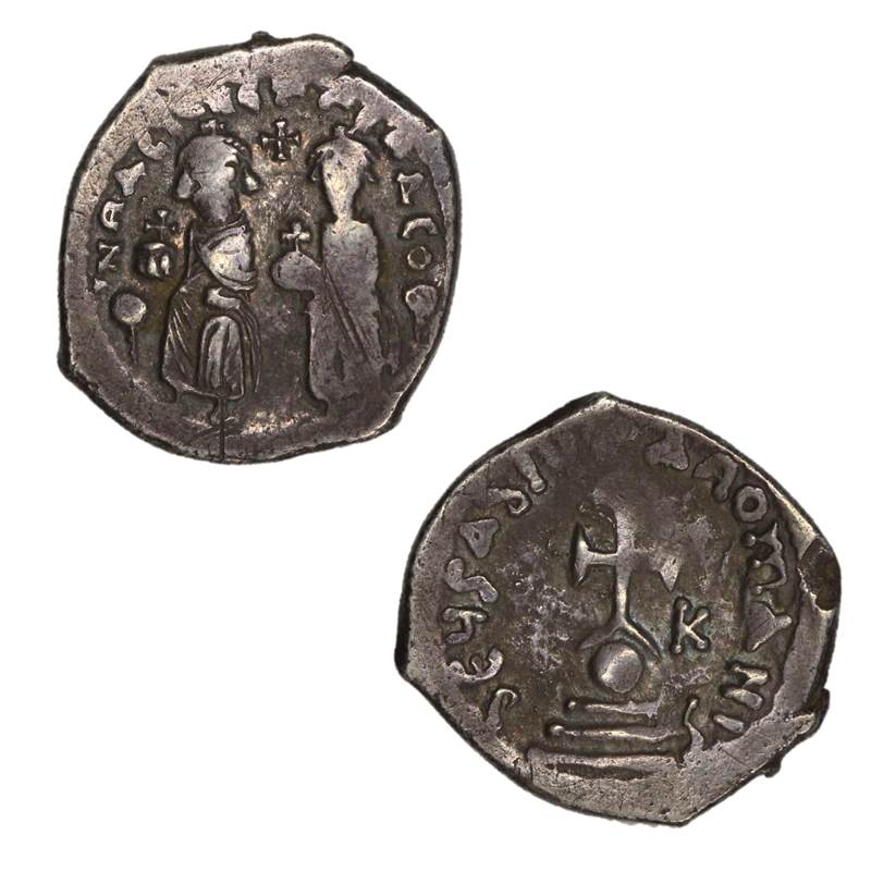 Byz. Heraclius with Heraclius Constantine 610-641AD Hexagram