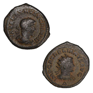 Roman Vabalathus & Aurelian 267-272AD Bronze Antoninianus