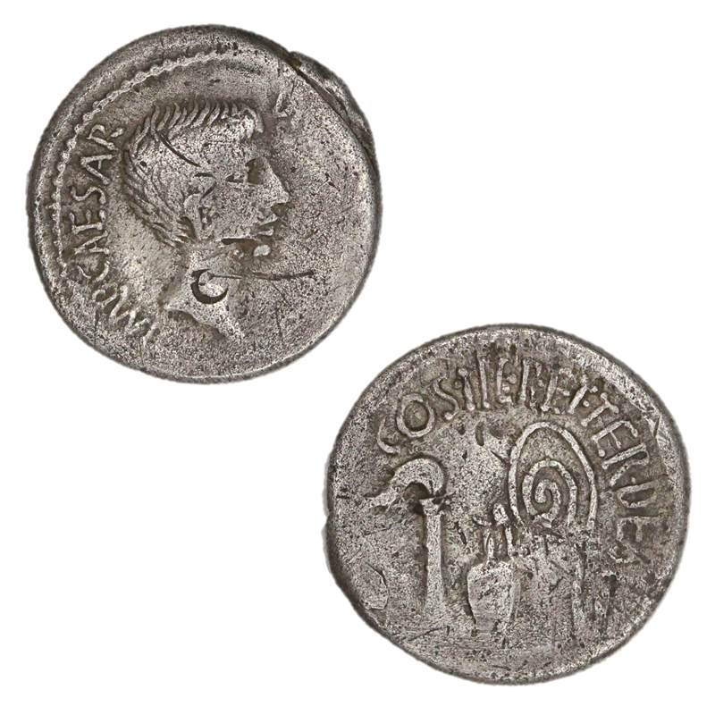 Roman Republican Augustus as Octavian 27BC-14AD Silver Denarius