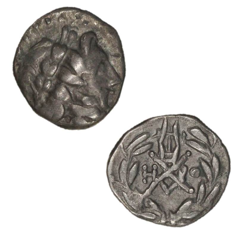 Greece, Peloponnesos, Achaian League c.175-168BC Silver Triobol