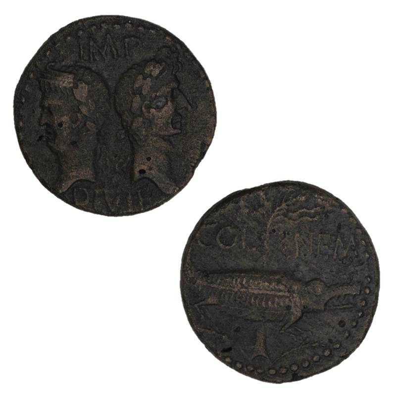 Ancient Rome, Gaul, Augustus with Agrippa 27BC-14AD Bronze As