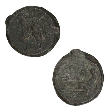 Roman Republic, Anonymous 211-208BC Bronze Assarion