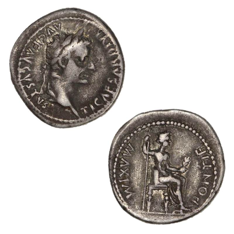 Ancient Rome, Tiberius 14-37AD 'Tribute Penny' Silver Denarius
