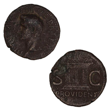 Ancient Rome, Divus Augustus Died 14AD Bronze Assarion