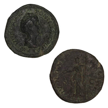 Ancient Rome, Faustina Senior d.141AD Bronze Assarion