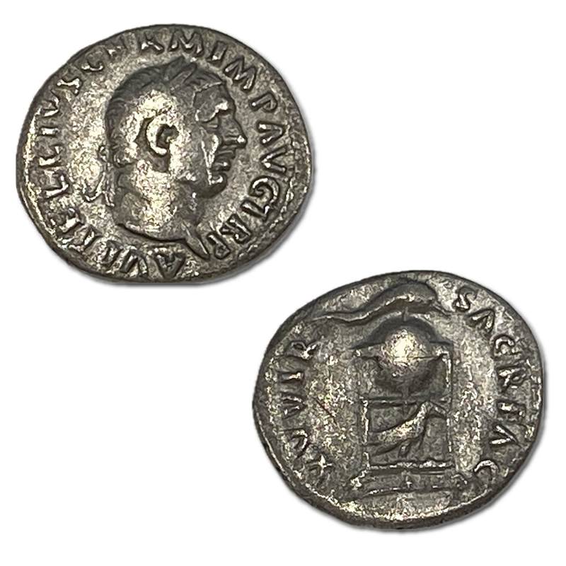 Ancient Rome Vitellius 69AD Silver Denarius Fine+