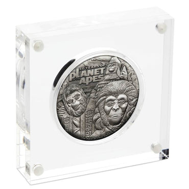 2018 $2 50year of Planet of the Apes 2oz Antiqued Silver coin