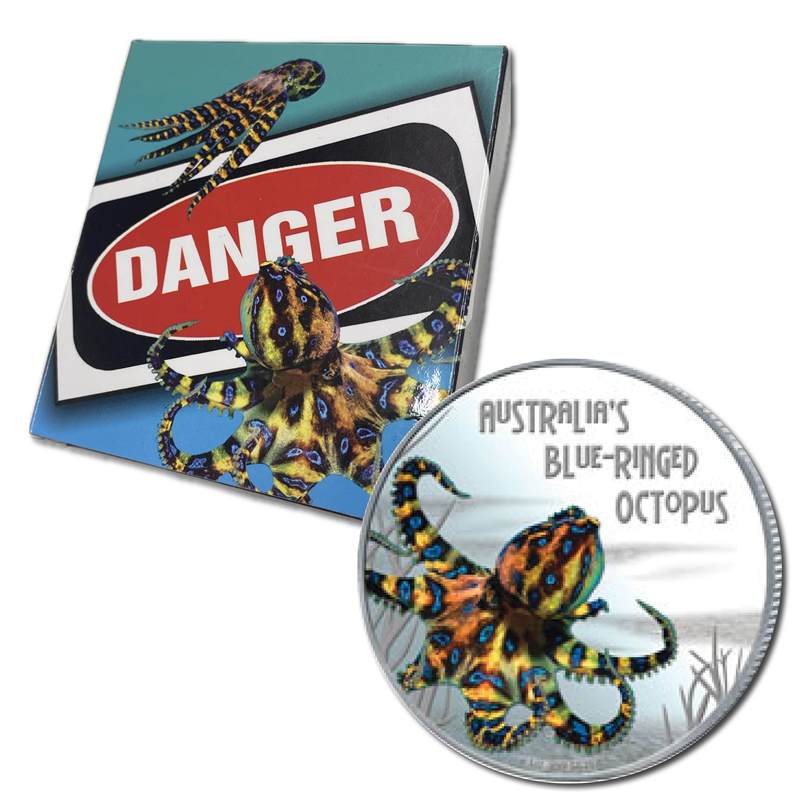 2008 Blue-Ringed Octopus Deadly & Dangerous 1oz Proof