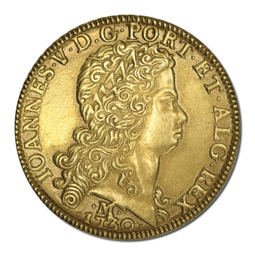 Brazil 1730M Gold 12,800 Reis (Johanna) EF