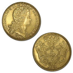 Brazil 1730M Gold 12,800 Reis (Johanna) EF