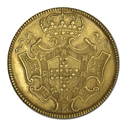 Brazil 1730M Gold 12,800 Reis (Johanna) EF