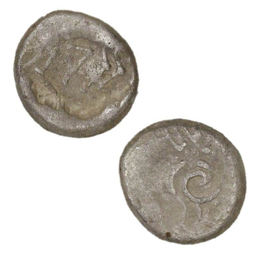 Celtic, Gaul, The Aedui, Lingones 1st Century BC Silver Quinarius