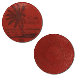 Keeling Cocos Islands 1968 1 Rupee Red Plastic Token