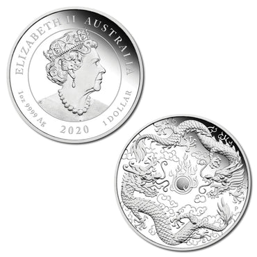 2020 Double Dragon 1oz Silver Proof