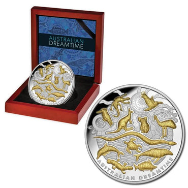 2019 Niue Australian Dreamtime $10 Silver Proof 5oz World Money Fair