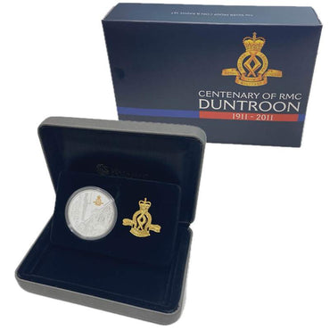 2011 RMC Duntroon Centenary 1oz Silver Coin & Badge Set