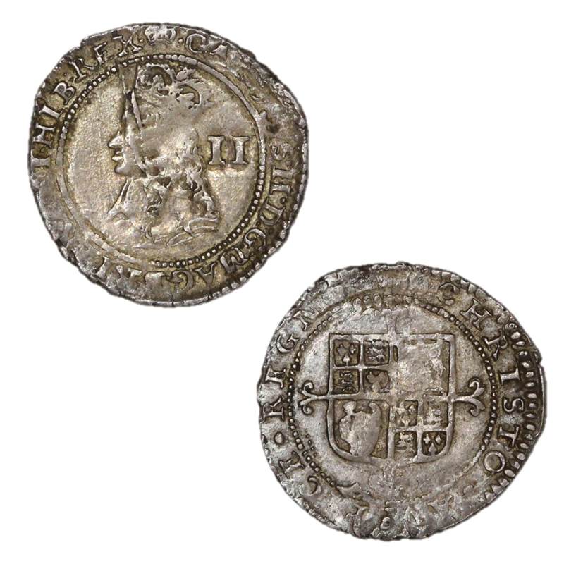 England 1625-1649 Charles I Silver Halfgroat VF+