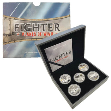 2008 Fighter Planes of WWII 5 Coin Silver Proof