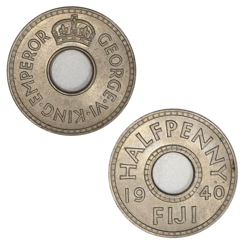 Fiji 1940 Halfpenny KM.14 Key Date Lustrous UNC