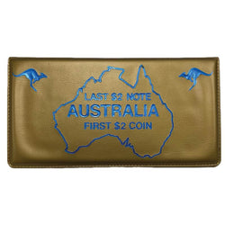 1988 $2 Australia Last Note & First Coin Wallet