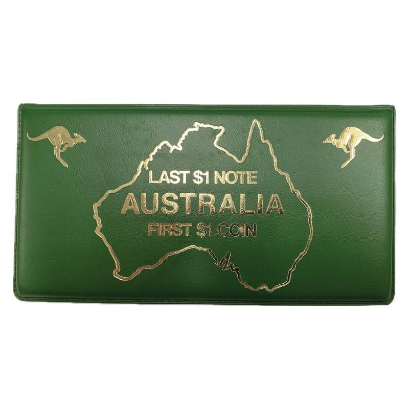 1984 $1 Australia Last Note & First Coin Wallet