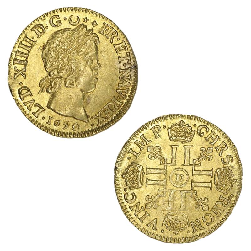 France 1650/1646 Overdate Louis XIIII D'or Gold