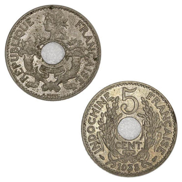 French Indo-China 1938 5 Centimes